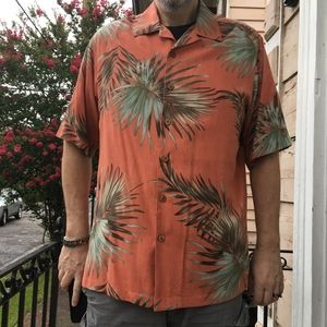 Men's "Caribbean" Brand 100% Silk Medium Button Up